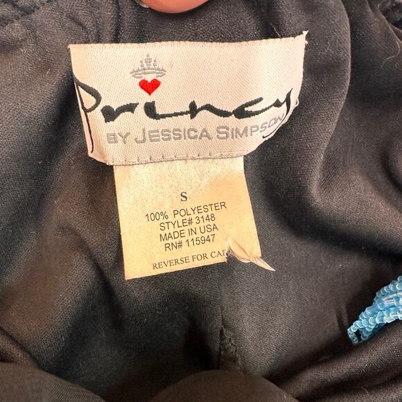 Princy Jessica Simpson Black Beaded Halter Dress Size Small - Picture 2 of 9